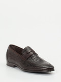 Ralph Harrison – Loafer aus geprägtem Leder Dunkelbraun