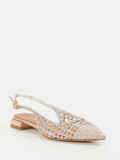 Konstantin Starke – Slingback-Ballerinas aus Flechtleder Roségold