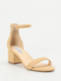 Steve Madden – Sandalen aus Veloursleder in Beige