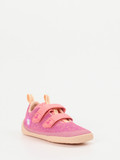 Affenzahn – Klett-Sneaker aus Textil in Pink-Melange