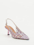 Konstantin Starke – Slingback-Pumps aus Flechtleder Flieder