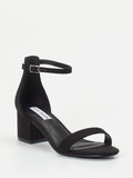 Steve Madden – Sandalette aus Veloursleder Schwarz