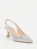 Andrea Puccini - Slingpumps aus Metallic in silber
