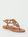 Unützer – Zehentrenner-Sandalen aus Kalbleder cognac