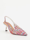 Konstantin Starke – Slingback-Pumps aus Flechtleder multicolor