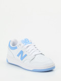 New Balance – Sneaker aus Leder in Weiß Hellblau