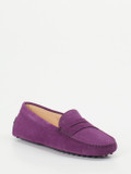 Tod's – Loafer aus Veloursleder in Violett