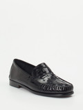 Andrea Puccini – Slipper aus Flechtleder schwarz