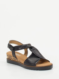 Gabor Comfort – Keilsandalette aus Kalbleder Schwarz