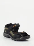 Ecco - Sandale aus Textil in schwarz