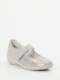 Semler – Mary-Jane-Halbschuh aus Veloursleder grau