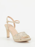 Andrea Puccini – Sandaletten aus Metallicmaterial in Gold