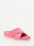 Andrea Conti – Pantoletten aus Kalbleder pink