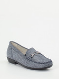 Waldläufer – Loafer aus geprägtem Leder jeansblau