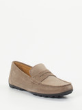 Geox – Loafer aus Veloursleder in Taupe