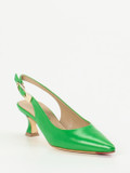 Konstantin Starke – Slingback-Pumps aus Lammleder grün