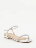 Andrea Puccini - Sandalette aus Metallic in silber