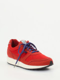 Lunge – Retro-Sneaker aus Mesh und Veloursleder rot