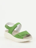 Semler - Sandalette aus Veloursleder in grün