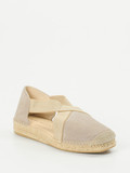 Andrea Puccini – Espadrilles aus Veloursleder in Taupe