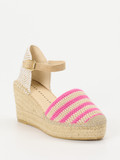 Andrea Puccini - Keilsandalette aus Textil in pink