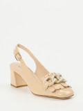 Andrea Puccini – Slingpumps aus Lackleder beige