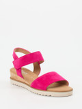 Gabor Comfort – Keilsandalette aus Veloursleder pink