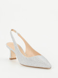 Andrea Puccini – Slingback-Pumps aus Metallicleder silber