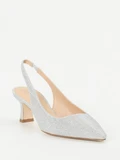 Andrea Puccini - Slingpumps aus Metallic in silber