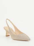 Andrea Puccini - Slingpumps aus Metallic in beige