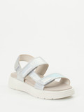 Legero – Komfort-Sandalen aus Metallicleder silber