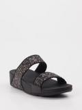 FitFlop – Komfort-Pantoletten aus Textil schwarz