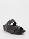 FitFlop – Komfort-Pantoletten aus Textil schwarz