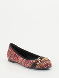 Konstantin Starke – Ballerinas aus Bouclé-Textil bordeauxrot