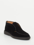 Santoni – Chukka Boots aus Veloursleder Schwarz