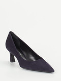 Konstantin Starke – Pumps aus Veloursleder tiefviolett