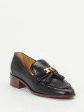 Tod's – Tassel Loafer aus glänzendem Kalbleder Schwarz