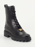 Tod's – Schnür-Boots aus Kalbleder Schwarz