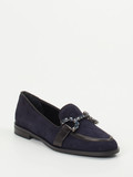 Konstantin Starke – Loafer aus Veloursleder Dunkelblau