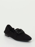 Andrea Puccini – Slipper aus Veloursleder schwarz