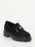 Andrea Puccini – Chunky Loafer aus Veloursleder Schwarz