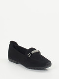 Mania - Slipper aus Veloursleder in schwarz