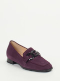 Hassia – Loafer aus Veloursleder in Pflaume