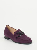 Hassia – Loafer aus Veloursleder in Pflaume