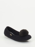 Living Kitzbühel – Ballerina-Hausschuhe aus Wolle schwarz