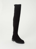 Konstantin Starke – Overknee-Stiefel aus Veloursleder Schwarz
