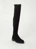 Konstantin Starke – Overknee-Stiefel aus Veloursleder Schwarz