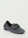 Andrea Puccini – Slipper aus Veloursleder anthrazitgrau