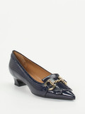Andrea Puccini – Pumps aus Lackleder in Dunkelblau