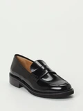 Mannori - Slipper aus Hochglanzleder in schwarz